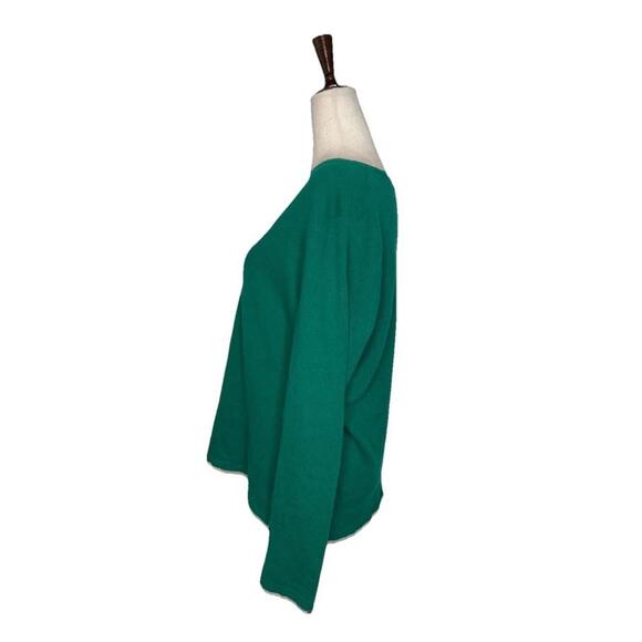 Ann Taylor Cashmere Sweater Womens XL V Neck Soft Jewel Green Pullover Old Money - Picture 2 of 6